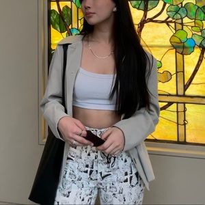 Vintage styled light green blazer Shacket